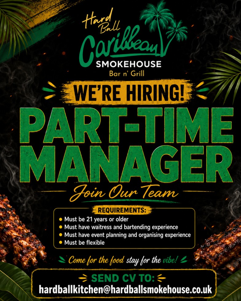 Part-Time manager recruitment flyer